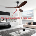 Ceiling Fan With Light 52 Inch LED Remote Dimmable ABS Blades 3000K-6500K