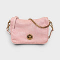 Hobo Medusa Logo Floral Shoulder Bag Pink