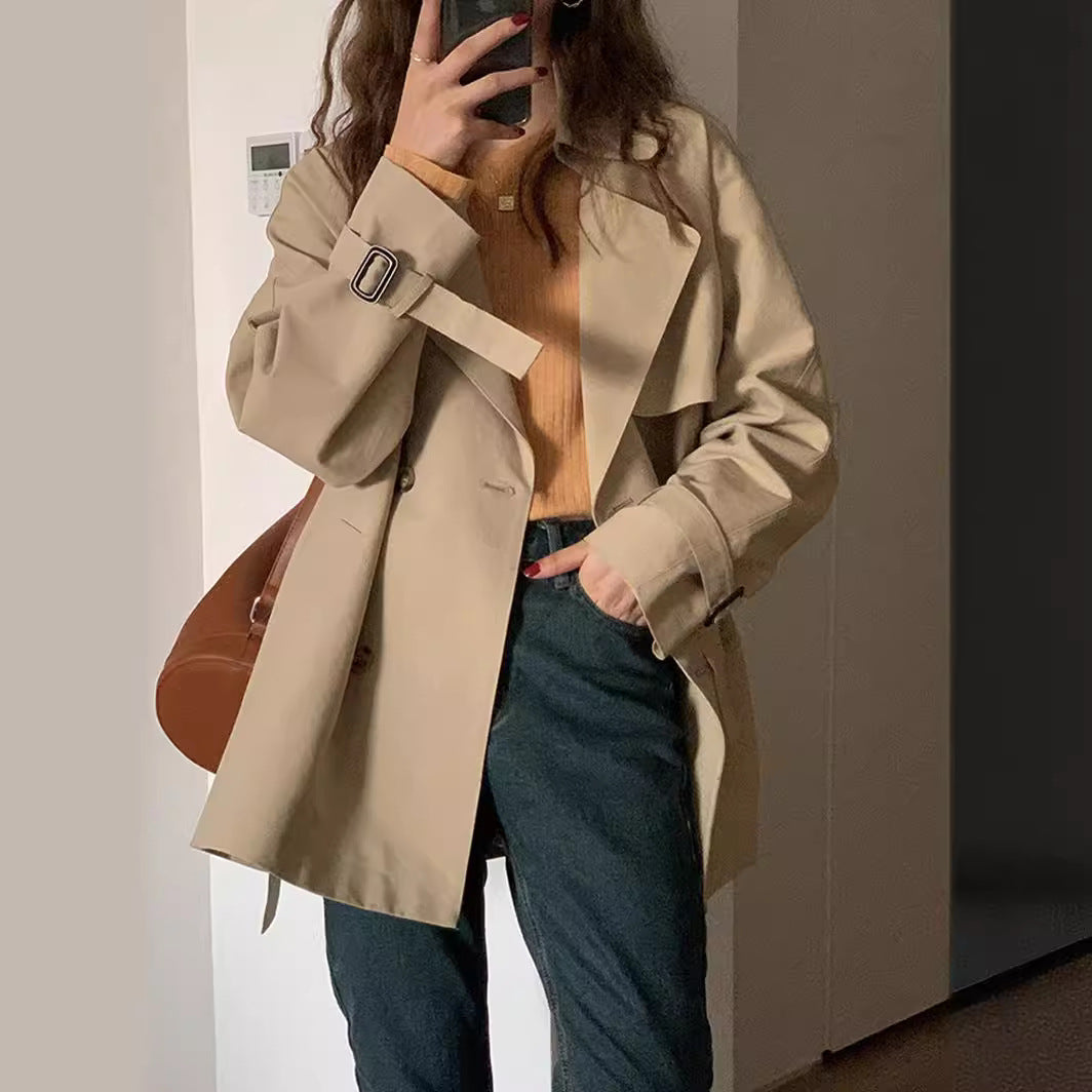 Women's Short Trench Coat - Early Spring and Autumn Jacket