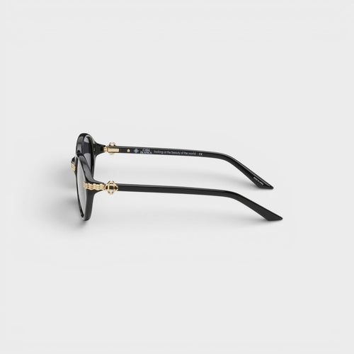Acetate Cannes Sunglasses Black Gold