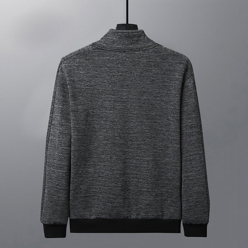 Men's Stand Collar Zip Jacket - Casual Athletic Fit Jacket