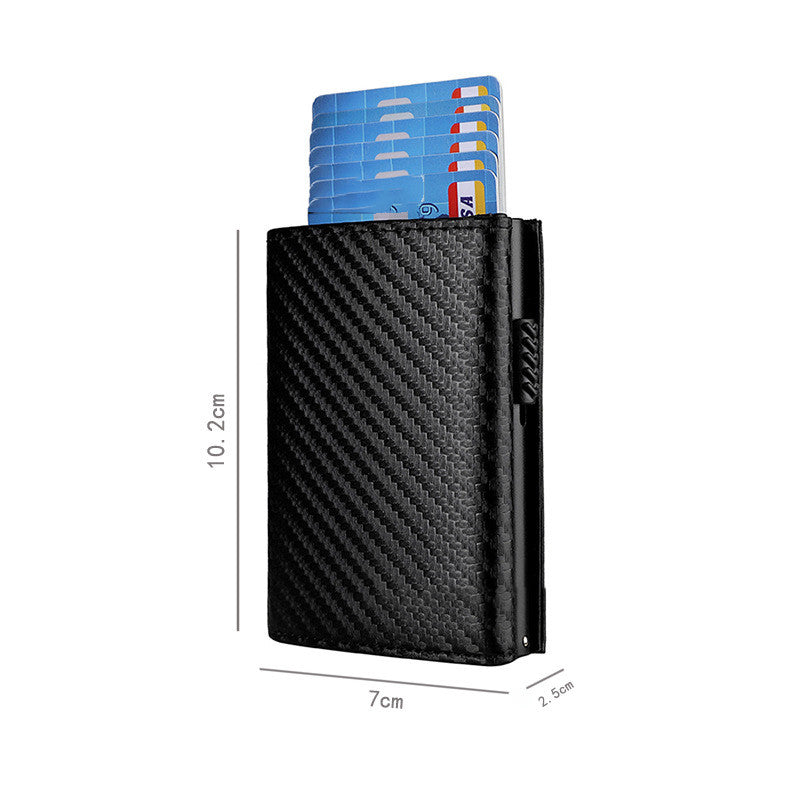 Aluminum Alloy Three-fold Magnetic Anti-theft Brush Wallet