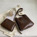 Women's Large-Capacity Bucket Crossbody Bag - Autumn and Winter Shoulder Handbag
