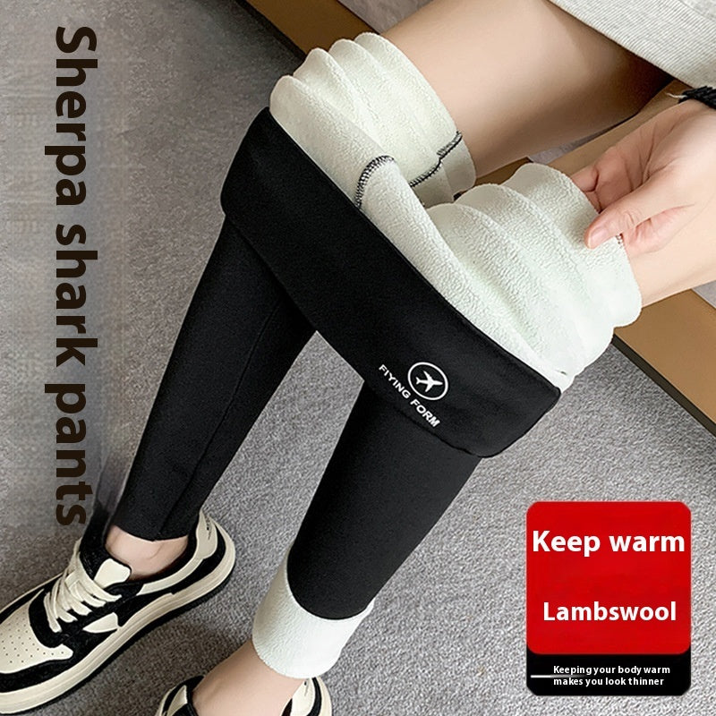 Women's Thick Sweatpants - High Waist Autumn Winter Casual Sport Trousers