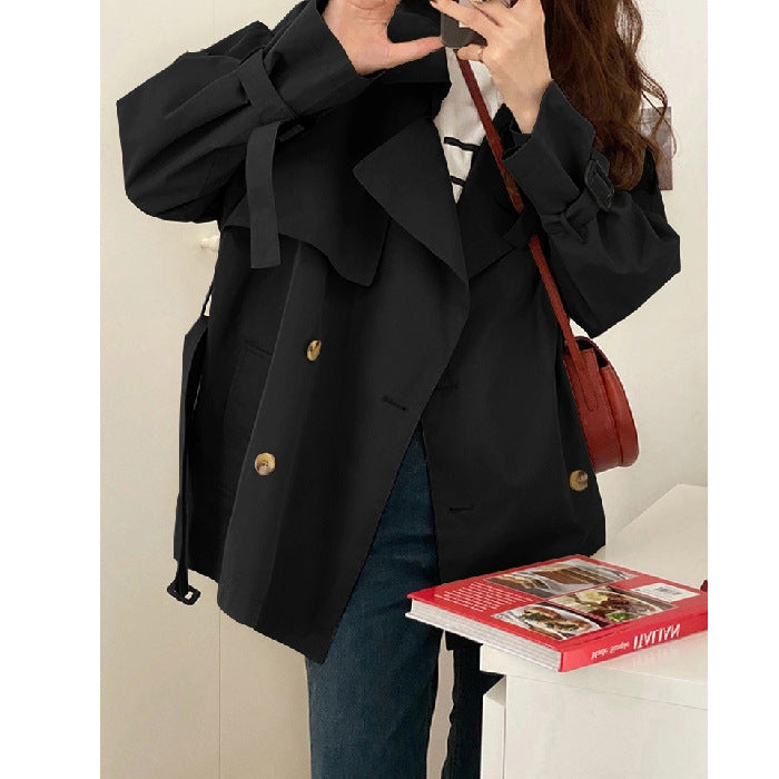 Women's Short Trench Coat - Early Spring and Autumn Jacket