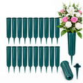 20 Pack Grave Vases with Spikes Cemetery Flower Pots Memorial Holders Dark Green