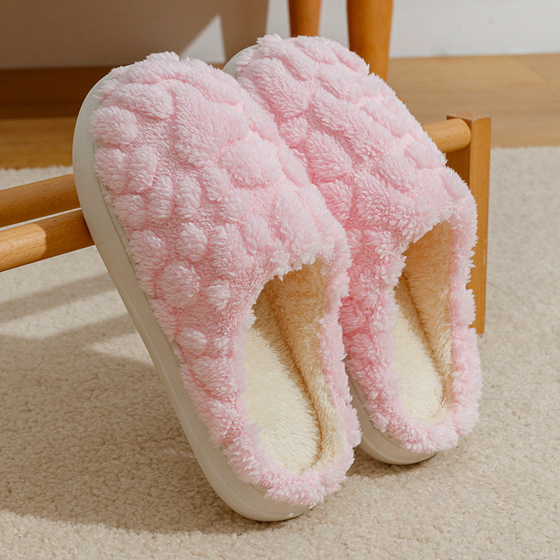 Unisex Cartoon Plush Slippers - Anti-Skid Soft Sole Couple Home Slippers