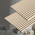 Acoustic Wall Panels 3D Slat Wood 2 Pack 122 x 60cm Natural Oak Sound Absorbing