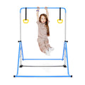 Kids Gymnastics Horizontal Bar Adjustable Foldable With Rings Indoor Outdoor