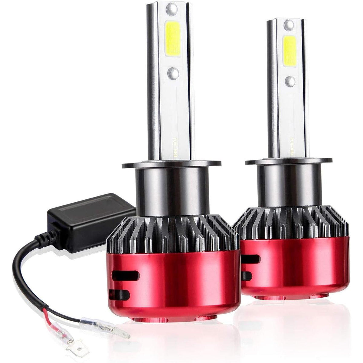 H1 LED Headlight Bulbs Pair 6000K White 9000LM Super Bright Fog High Beam