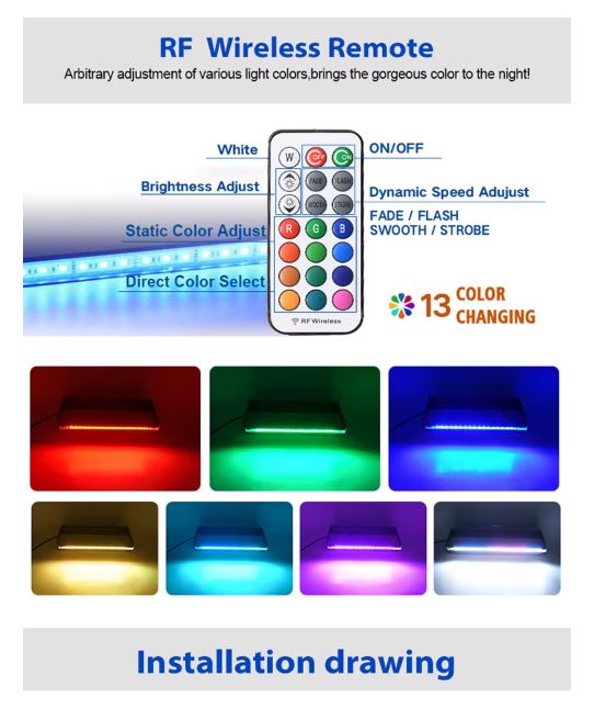 Pool Water Blade Waterfall Fountain LED Light Stainless Steel Garden Spa Wall