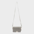 Optical Mini Flap Bag Black White