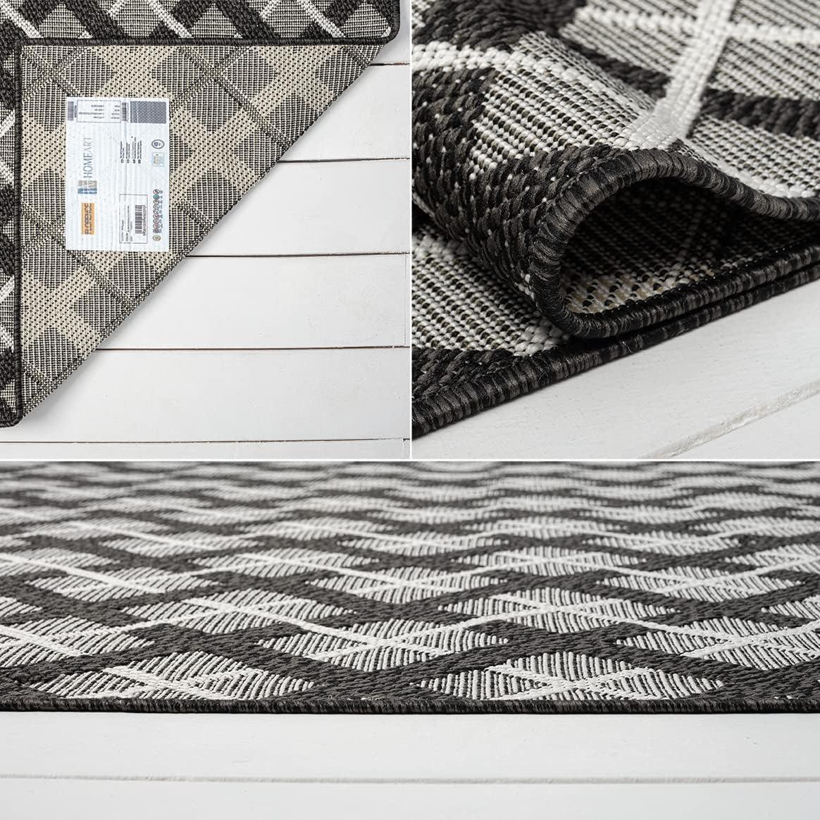 Easy Clean Rug 80x150cm Polypropylene Indoor Outdoor Patio Garden Mat HomeArt