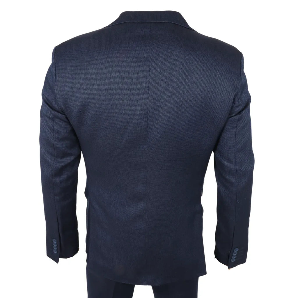 IM07 - Men's 3 Piece Navy Blue Classic Suit