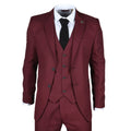 IM09 - Men's 3 Piece Burgundy Classic Suit