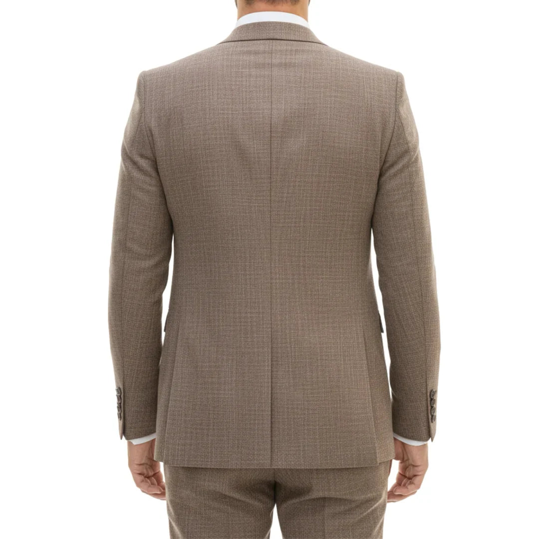 IM33 - Men's 3 Piece Brown Tailored Fit Suit