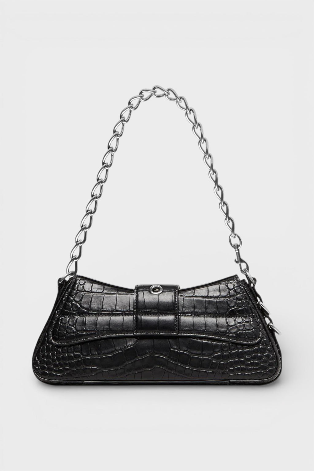 Lindsay Leather Shoulder Bag Black