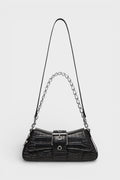 Lindsay Leather Shoulder Bag Black