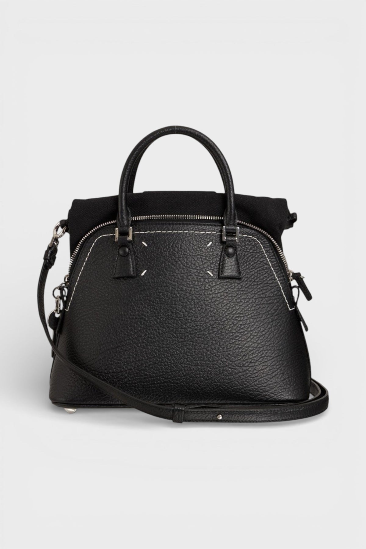 Maison Margiela Mini 5AC Grained Leather Top Handle Bag Black
