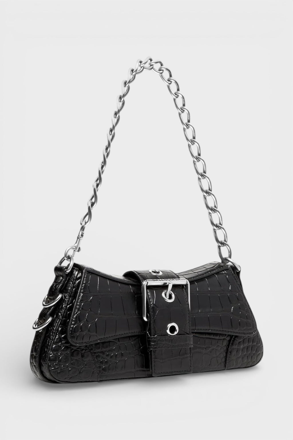 Lindsay Leather Shoulder Bag Black