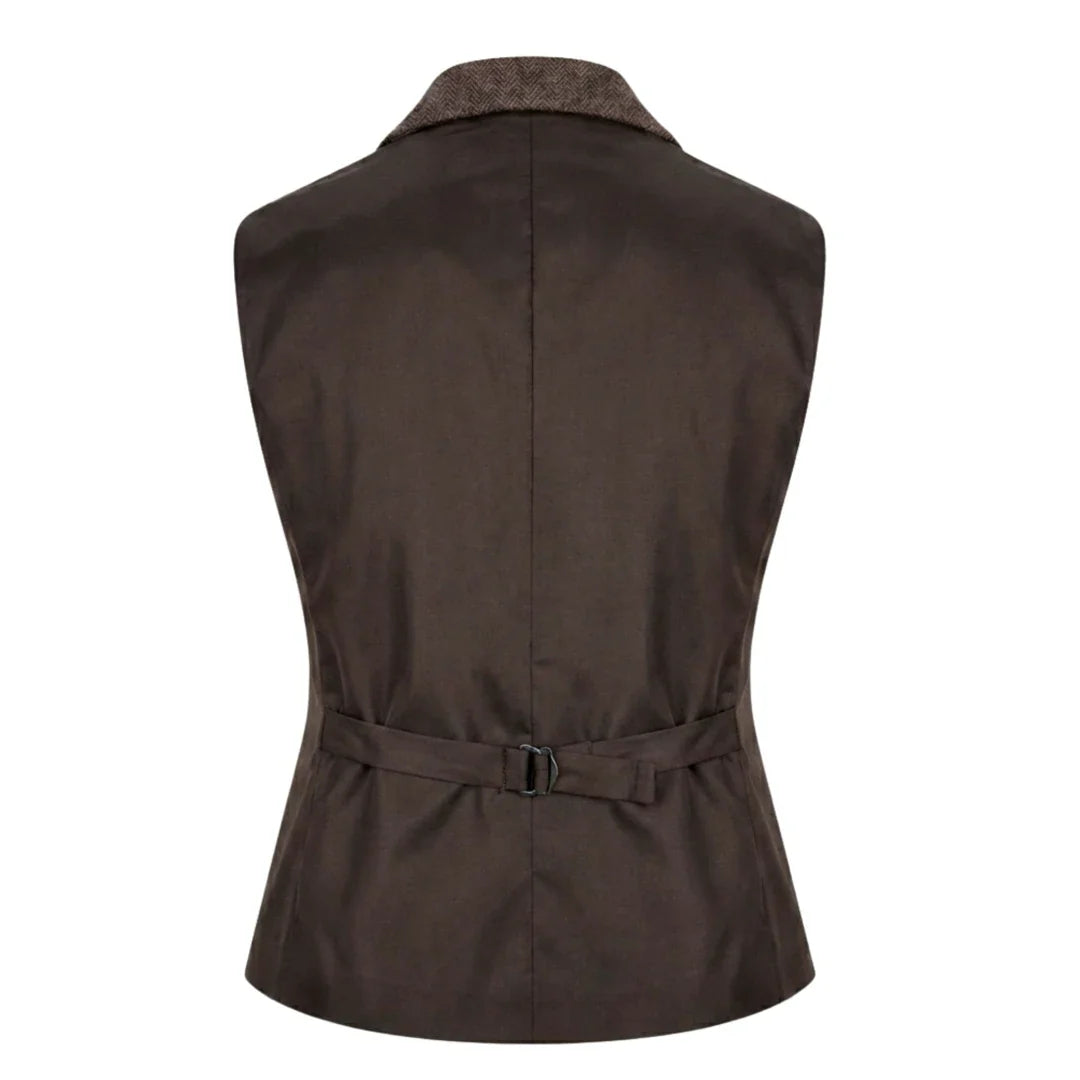 IMW-02 - Women's Oak Tweed Herringbone Blazer Waistcoat