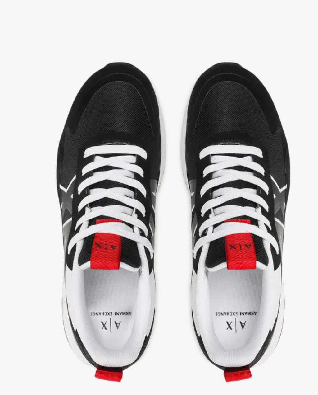 Armani Exchange Mens Black Trainers UK 12 EU 45 XUX114 Sneakers
