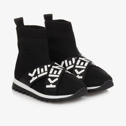 Kenzo Sock Trainers UK 2.5 EU 35 Slip On Logo Sneakers