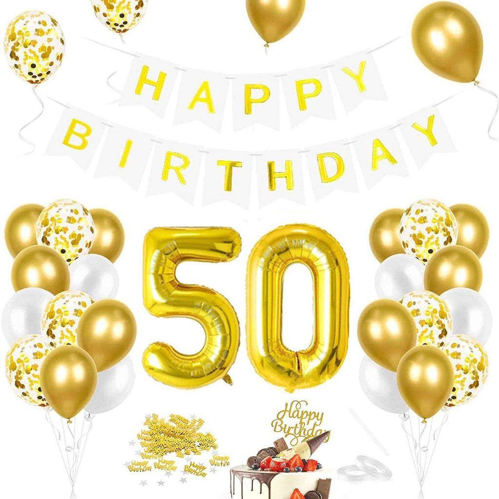 Birthday Balloons Set Number 18 21 30 40 50 Party Decorations Banner Kit