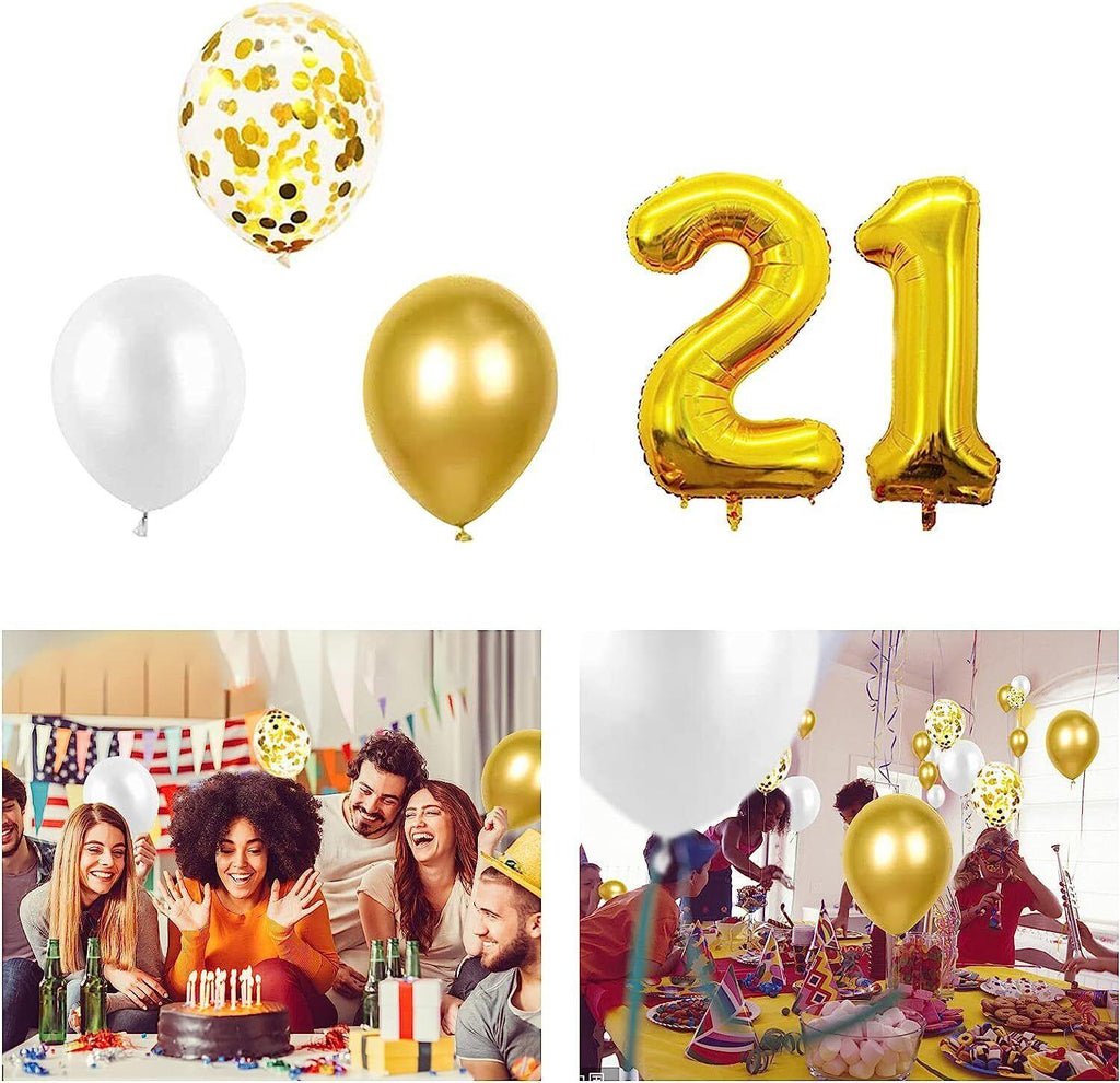 Birthday Balloons Set Number 18 21 30 40 50 Party Decorations Banner Kit