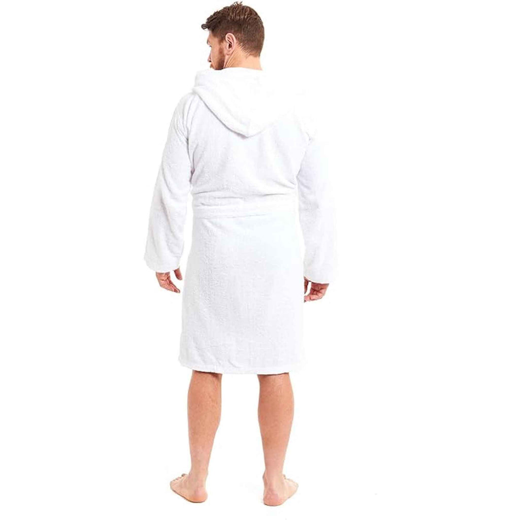 Toro Rocco Men's Bamboo Hooded Bath Robe Towelling Gown Quick Dry Ultra Absorbent Cotton Cosy Super Soft Robe