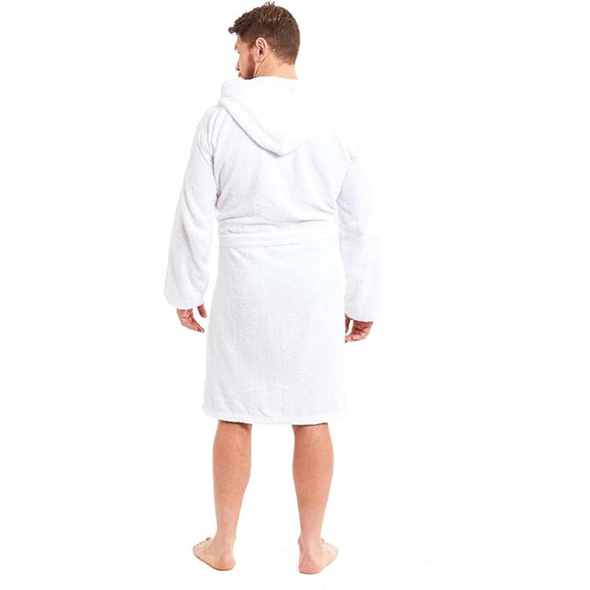 Toro Rocco Men's Bamboo Hooded Bath Robe Towelling Gown Quick Dry Ultra Absorbent Cotton Cosy Super Soft Robe