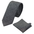 Men's Tweed Herringbone Tie & Pocket Square Set