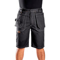 Black Hammer Mens Work Shorts Multi Pockets 30W Cargo Triple Stitched Workwear