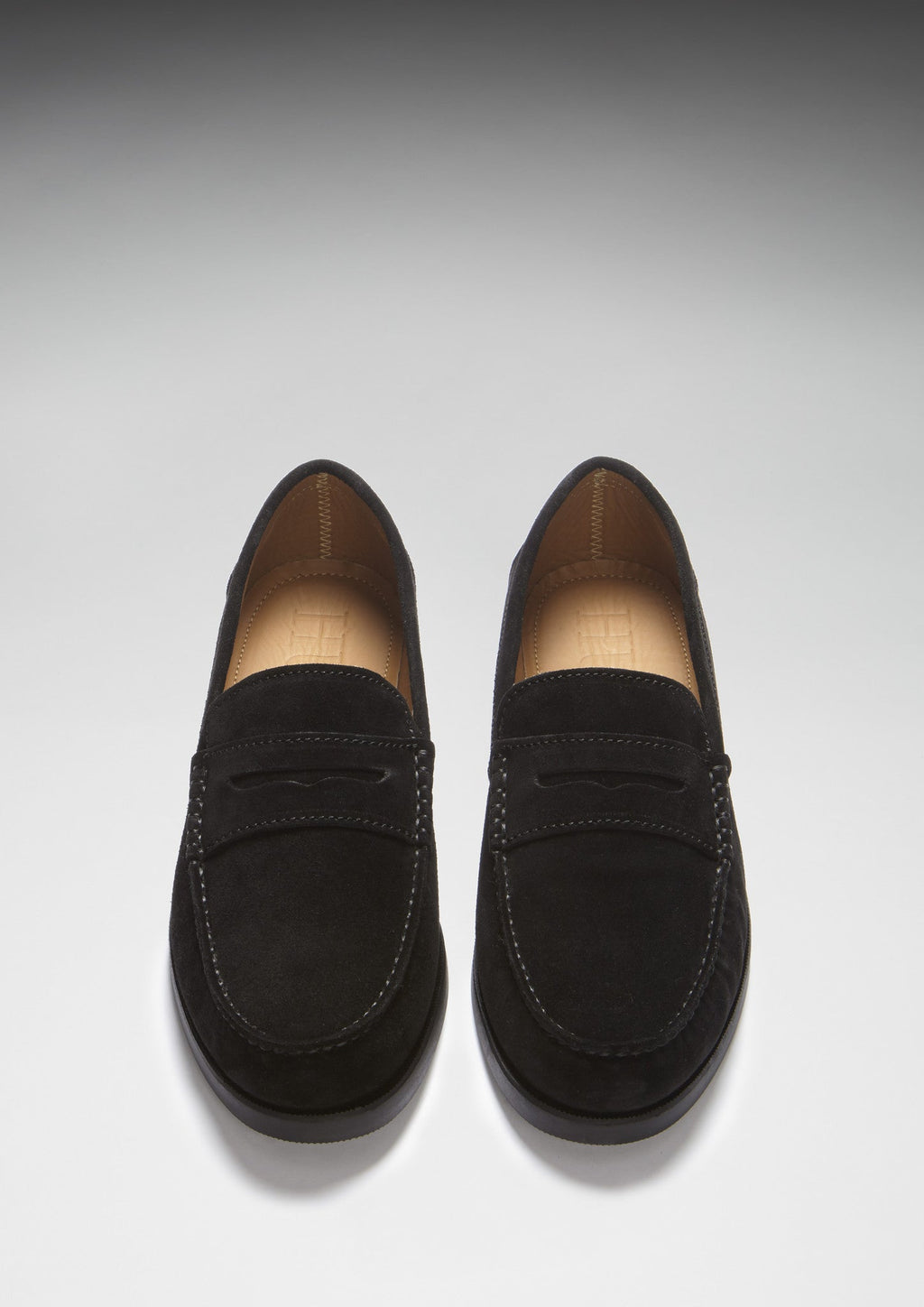 Boat Loafers, black suede