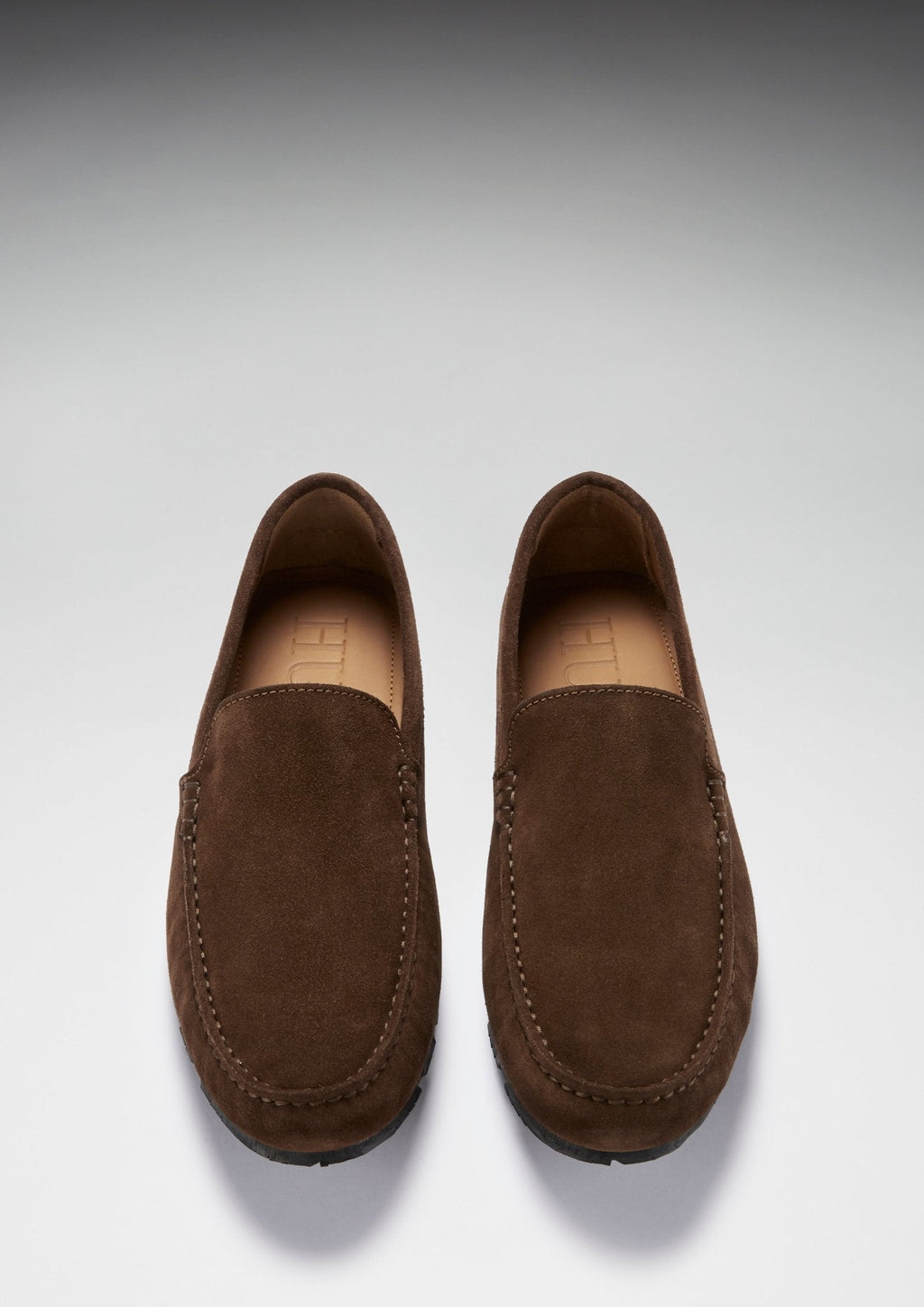 Tyre Sole Driving Loafers, brown suede