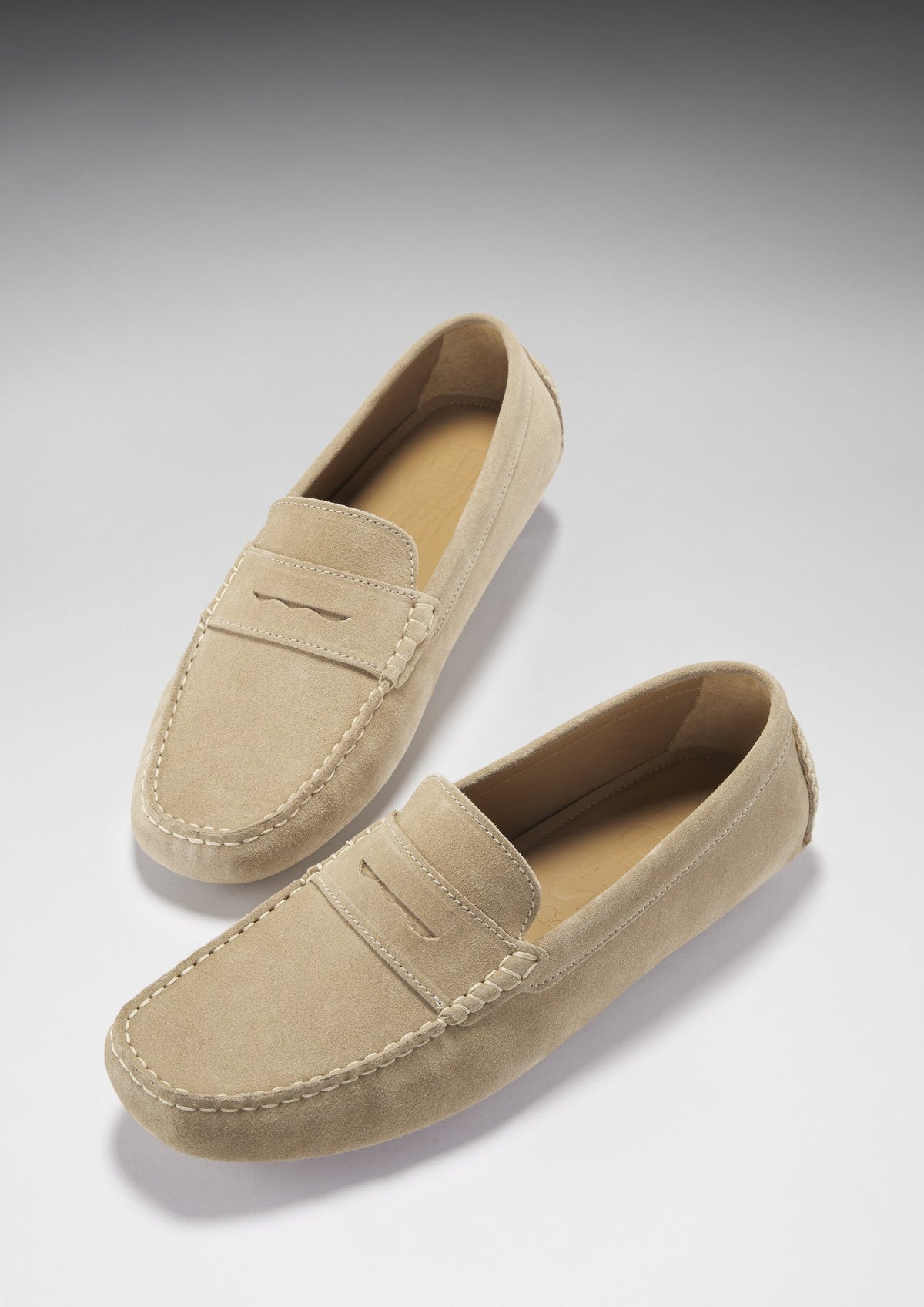 Penny Driving Loafers, taupe suede