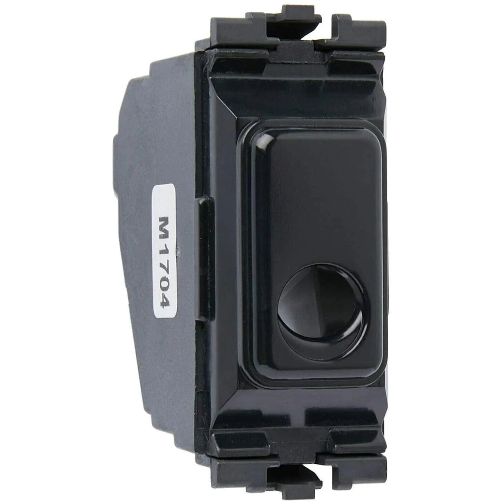 MK Grid Plus Cable Outlet Module 10mm 16A Black K4886 BLK Aspect