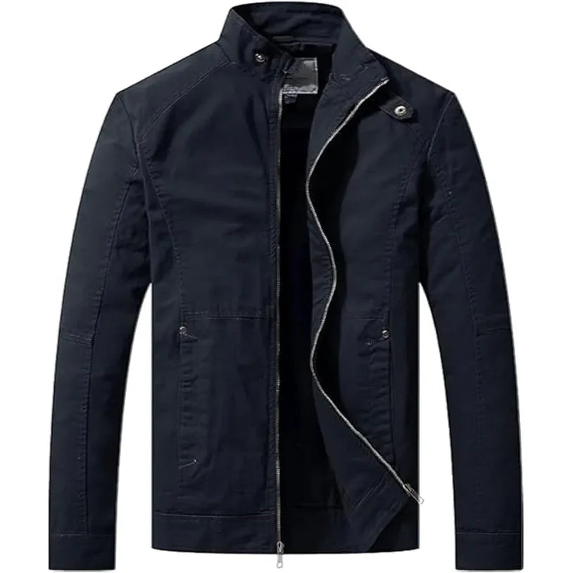 Mens Field Jacket Military Lightweight Cotton Utility Navy Blue Size S WenVen