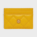 Medusa Card Case Quilted Mustard Yellow