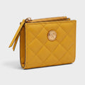 Medusa Quilted Wallet Mustard Yellow