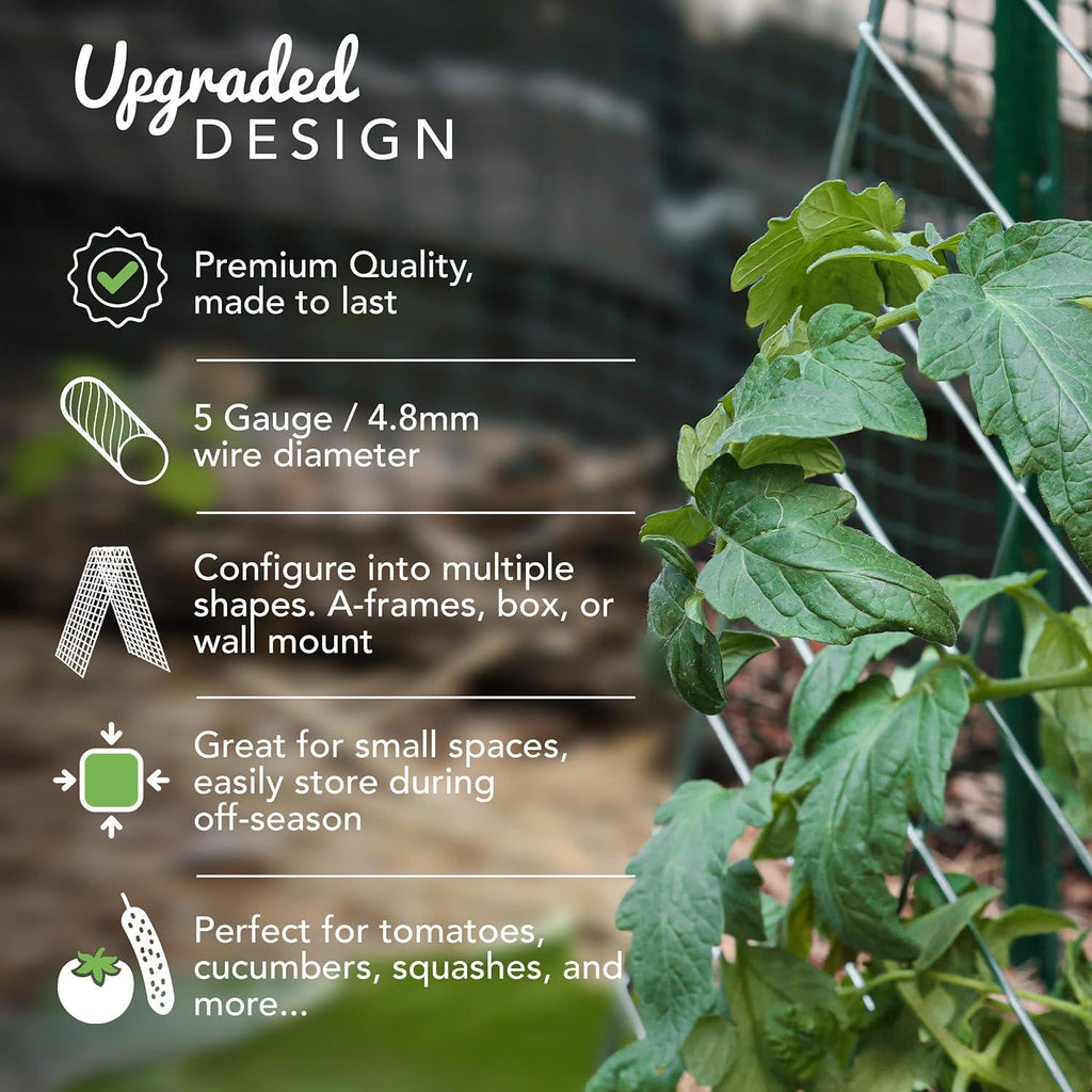 Garden Trellis for Climbing Plants Vegetables Plant Support Frame with Clips