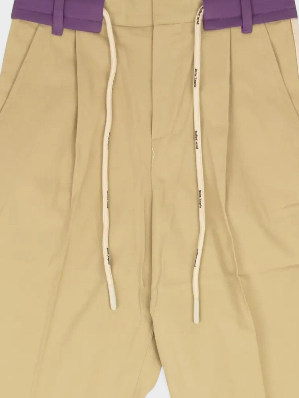 Track Belt Pants Beige