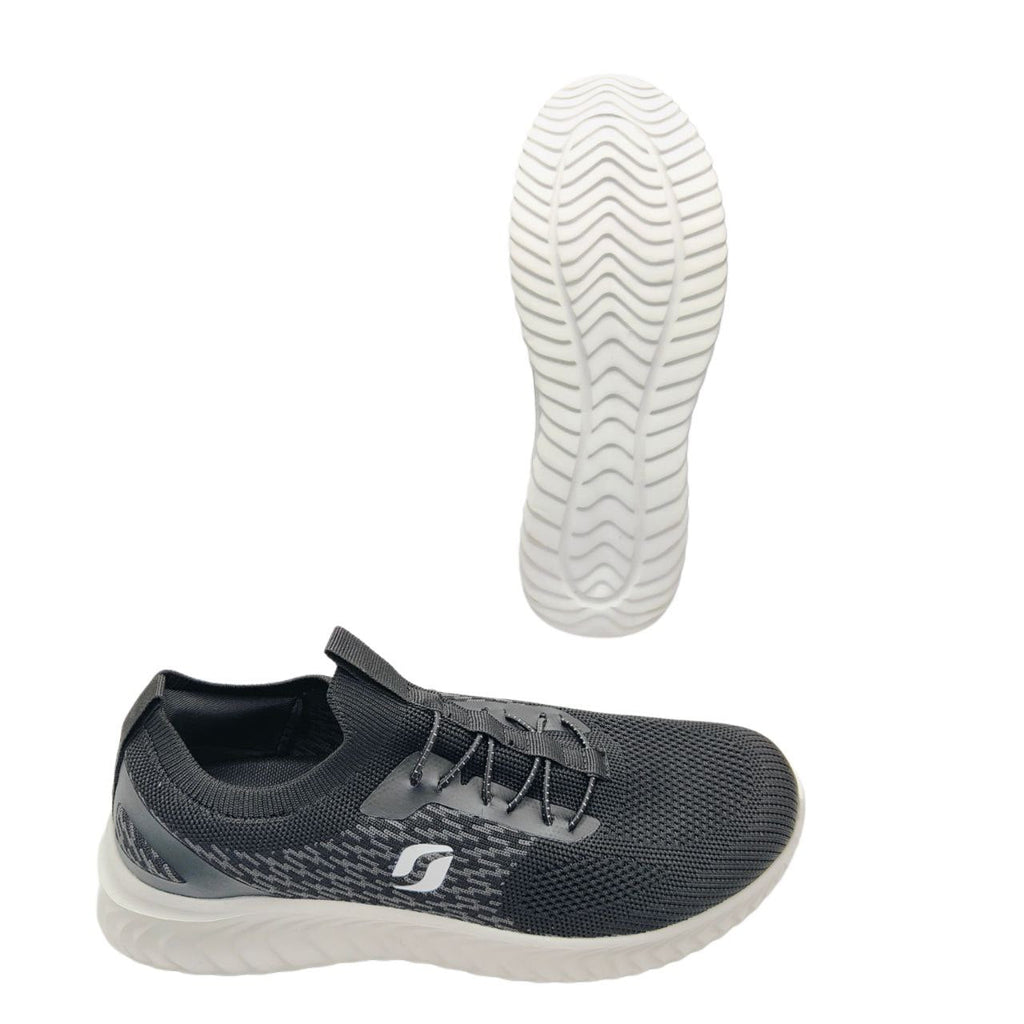 Womens Memory Foam Trainers Black White Walking Gym Sneakers UK 5 UK 8