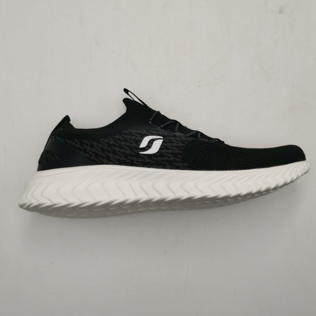 Womens Memory Foam Trainers Black White Walking Gym Sneakers UK 5 UK 8