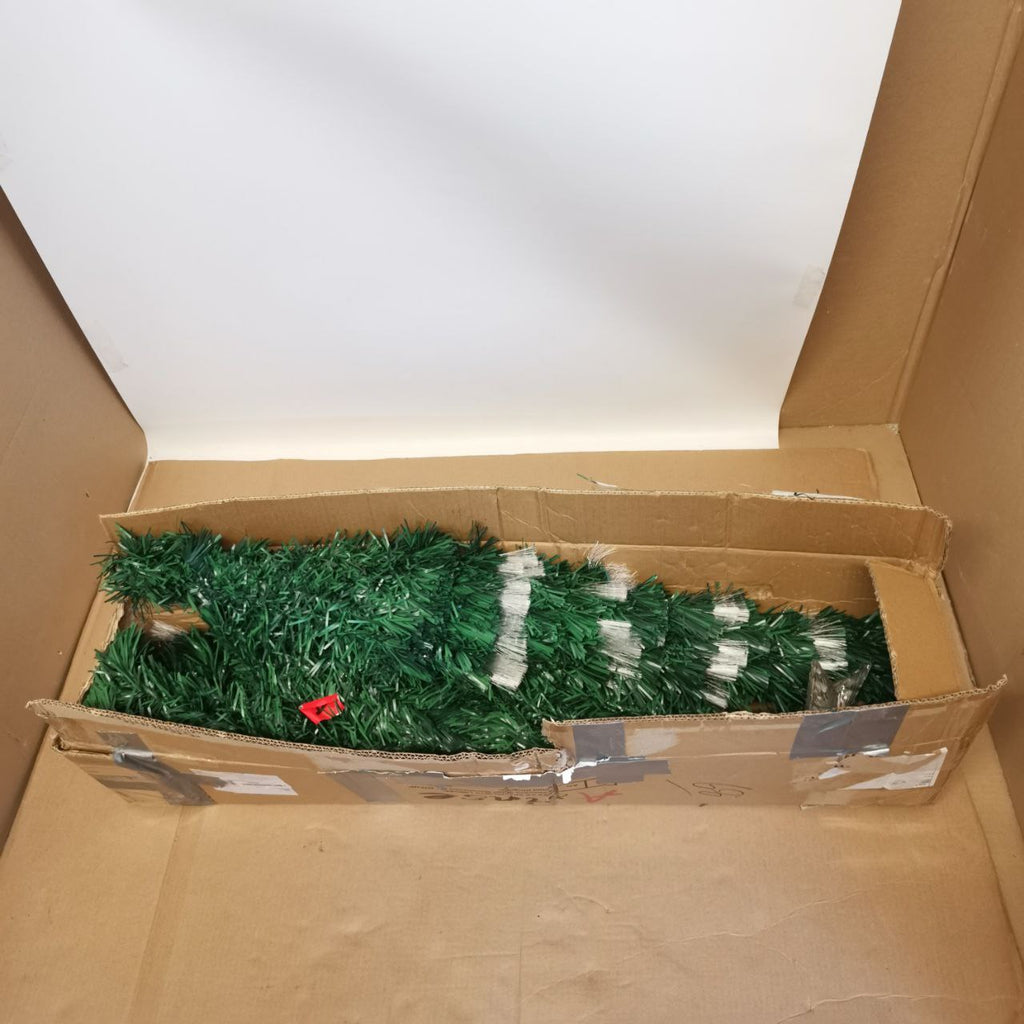 Fibre Optic Christmas Tree 6ft Pre Lit 250 LED Artificial Xmas Tree Asinse