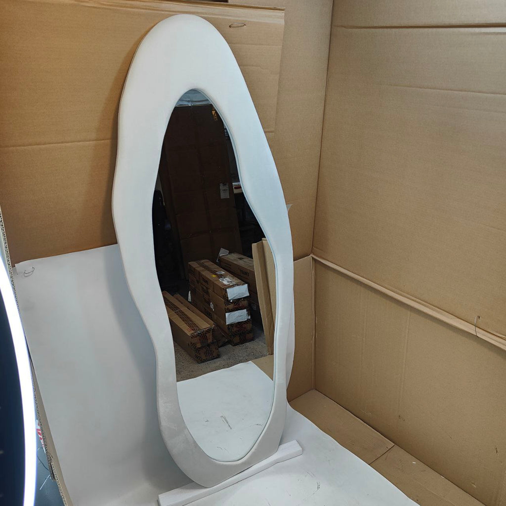 Wavy Full Length Mirror 168x68cm Floor Standing Arched Asymmetrical CEIEVER