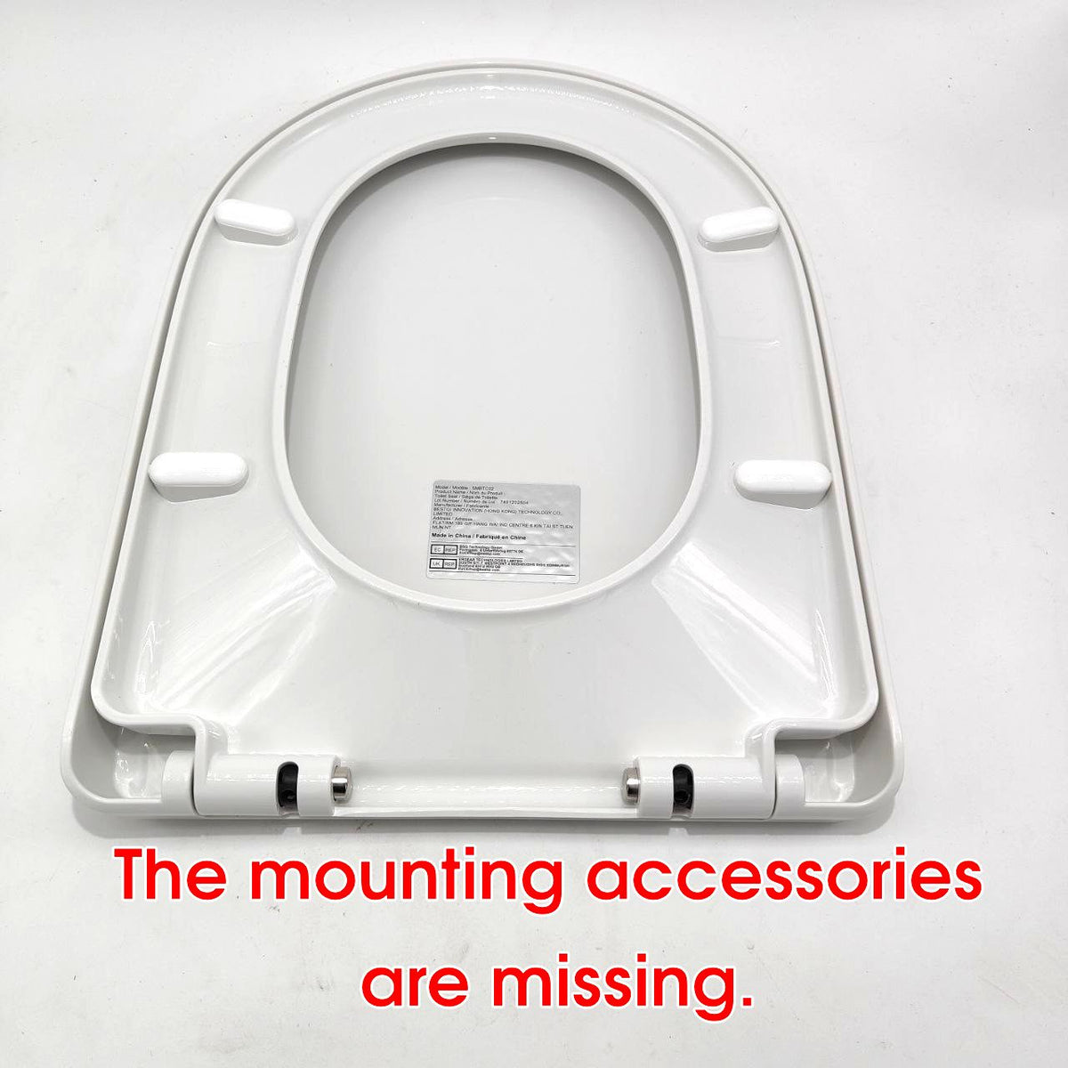 STOREMIC Toilet Seat Soft Close White D Shape Quick Release