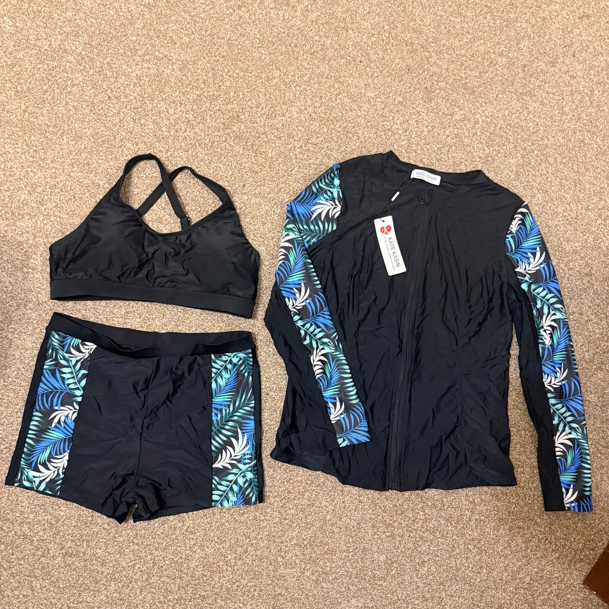 3-Piece Swimwear Women’s Set Sun Protection Size L Adjustable