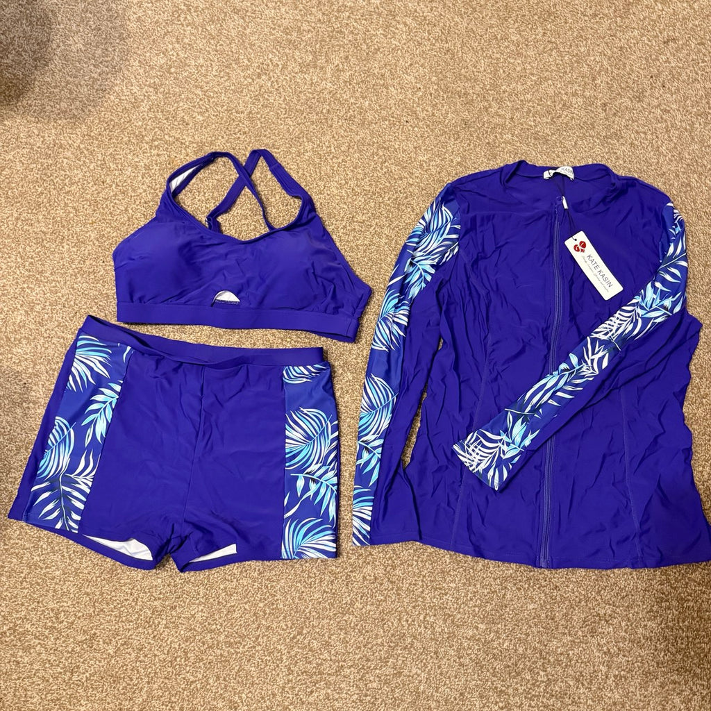 3-Piece Swimwear Women’s Set Sun Protection Size L Adjustable