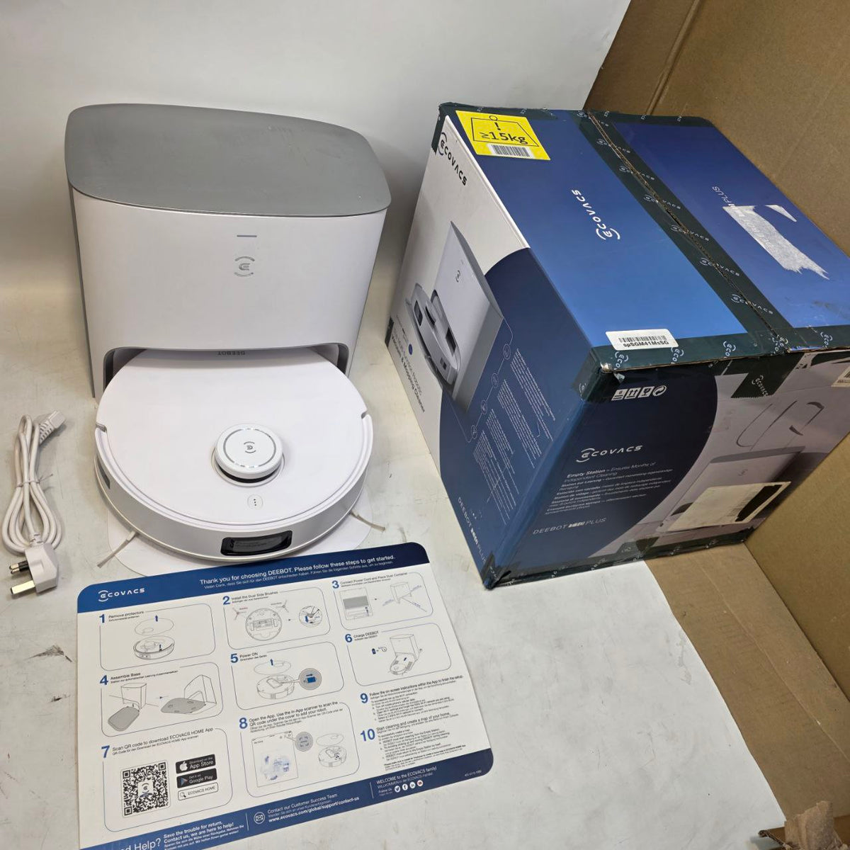 ECOVACS DEEBOT T10 PLUS Robot Vacuum Cleaner Auto-Empty Station 3000 Pa